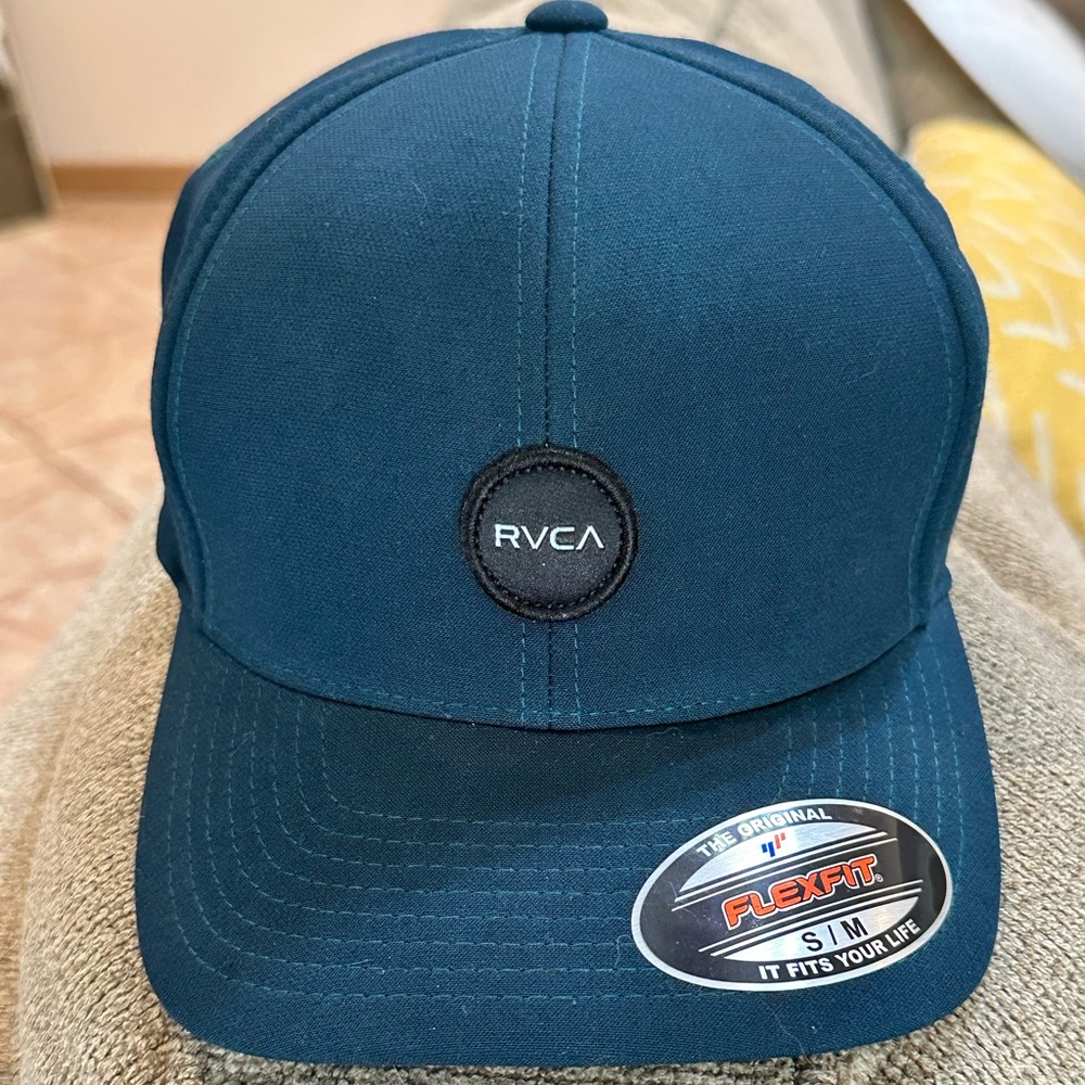 RVCA Flexfit Hat in color Teal - Picture 4 of 10